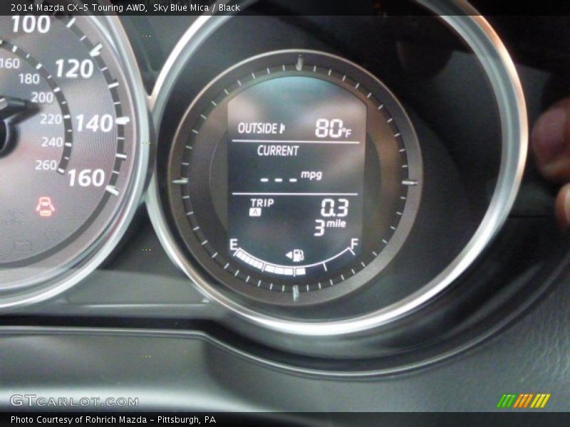 Sky Blue Mica / Black 2014 Mazda CX-5 Touring AWD