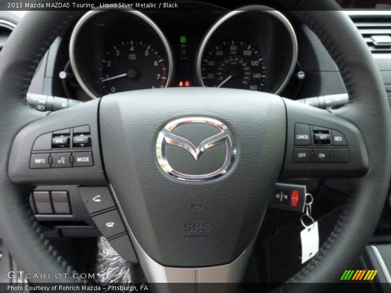 Liquid Silver Metallic / Black 2013 Mazda MAZDA5 Touring