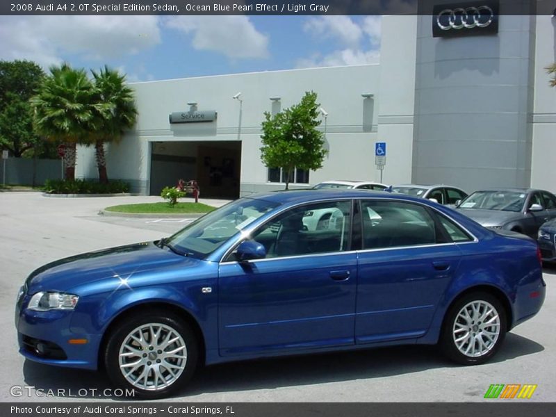 Ocean Blue Pearl Effect / Light Gray 2008 Audi A4 2.0T Special Edition Sedan