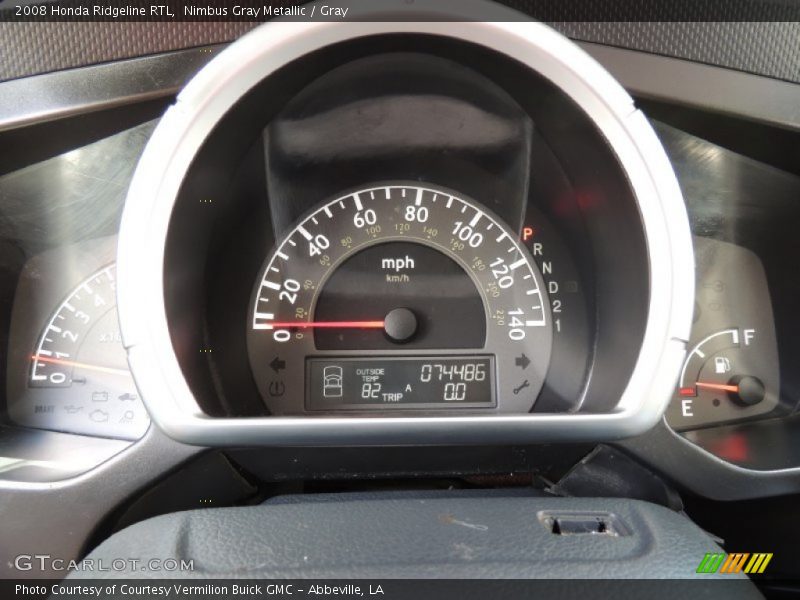 Nimbus Gray Metallic / Gray 2008 Honda Ridgeline RTL