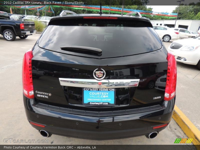 Black Raven / Ebony/Ebony 2012 Cadillac SRX Luxury