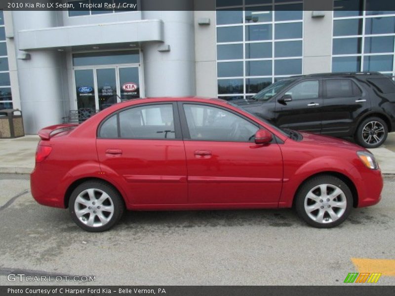 Tropical Red / Gray 2010 Kia Rio LX Sedan