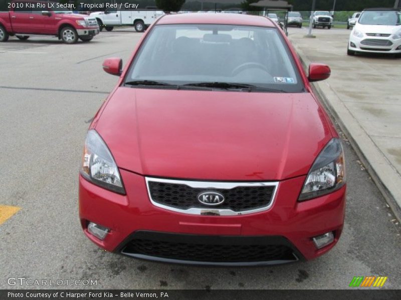 Tropical Red / Gray 2010 Kia Rio LX Sedan