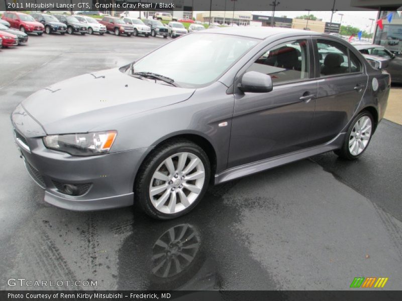 Graphite Gray Pearl / Black 2011 Mitsubishi Lancer GTS