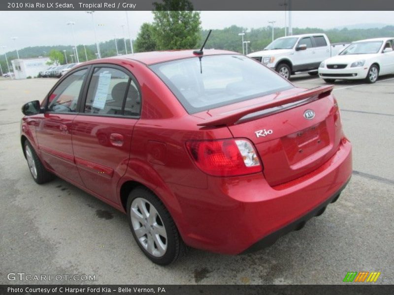 Tropical Red / Gray 2010 Kia Rio LX Sedan
