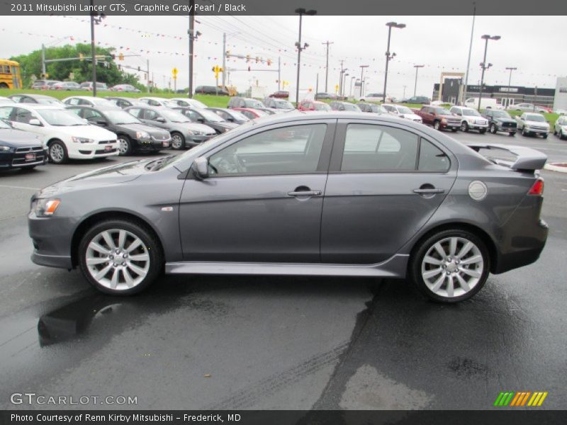 Graphite Gray Pearl / Black 2011 Mitsubishi Lancer GTS