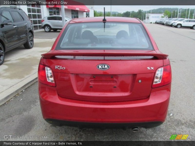 Tropical Red / Gray 2010 Kia Rio LX Sedan