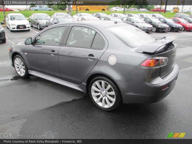 Graphite Gray Pearl / Black 2011 Mitsubishi Lancer GTS