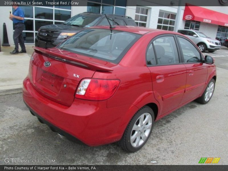 Tropical Red / Gray 2010 Kia Rio LX Sedan