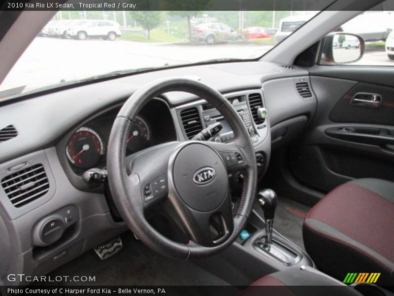 Tropical Red / Gray 2010 Kia Rio LX Sedan