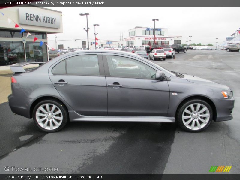 Graphite Gray Pearl / Black 2011 Mitsubishi Lancer GTS