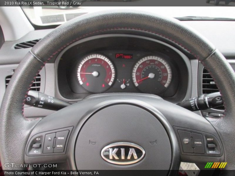 Tropical Red / Gray 2010 Kia Rio LX Sedan