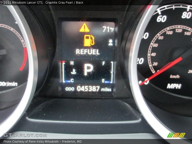 Graphite Gray Pearl / Black 2011 Mitsubishi Lancer GTS