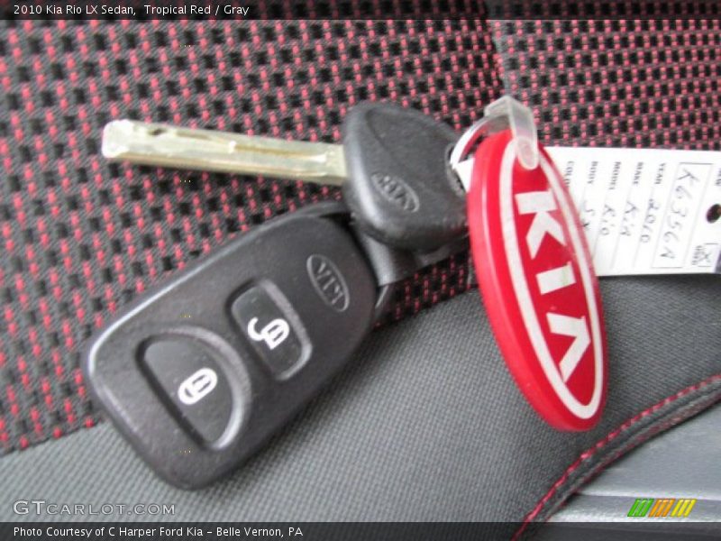 Tropical Red / Gray 2010 Kia Rio LX Sedan