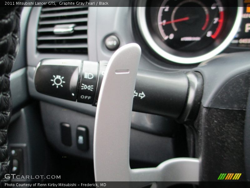 Graphite Gray Pearl / Black 2011 Mitsubishi Lancer GTS