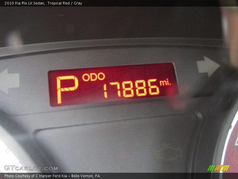 Tropical Red / Gray 2010 Kia Rio LX Sedan