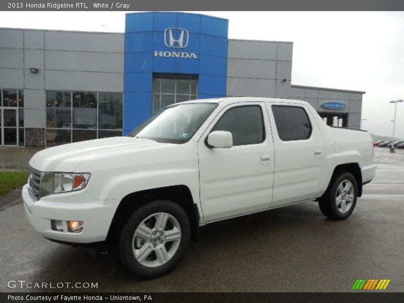 White / Gray 2013 Honda Ridgeline RTL