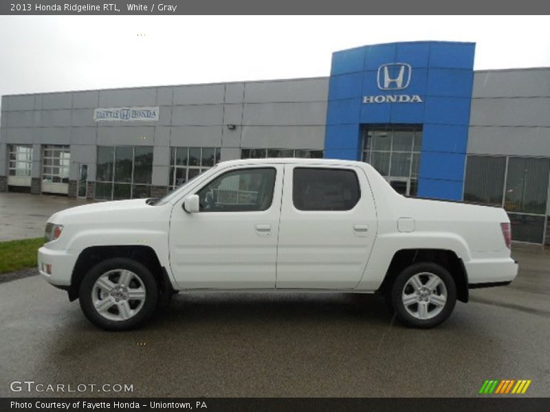 White / Gray 2013 Honda Ridgeline RTL
