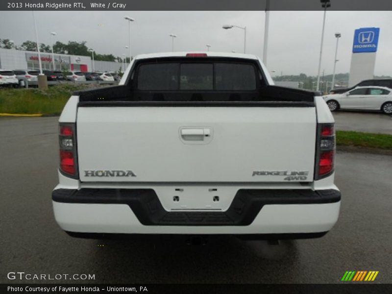 White / Gray 2013 Honda Ridgeline RTL