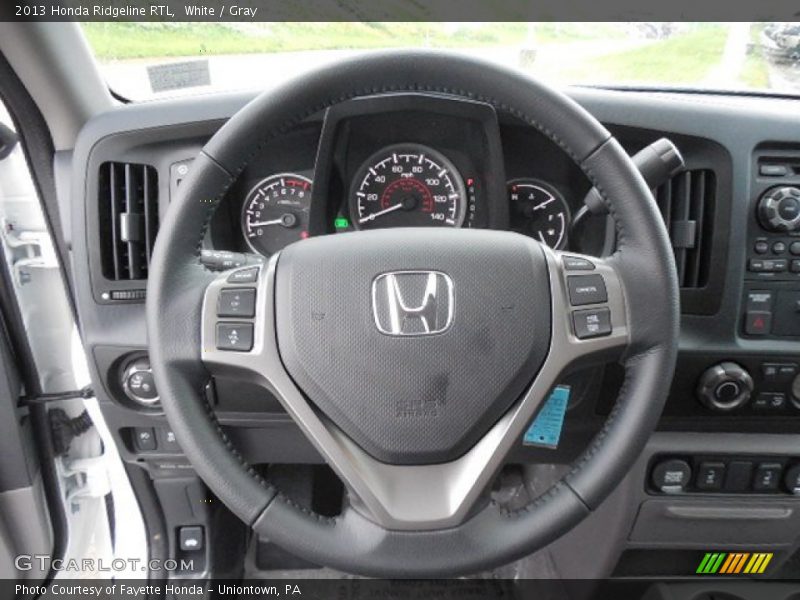 White / Gray 2013 Honda Ridgeline RTL