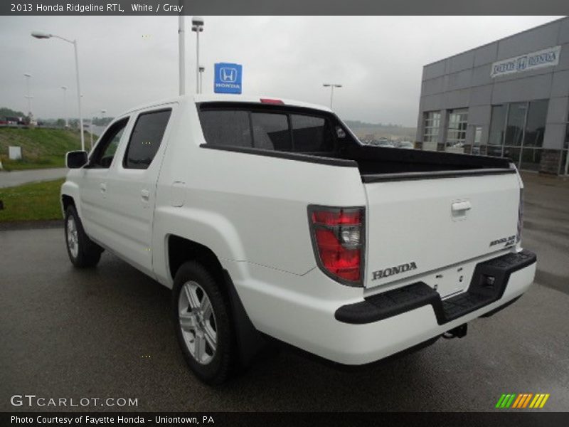 White / Gray 2013 Honda Ridgeline RTL