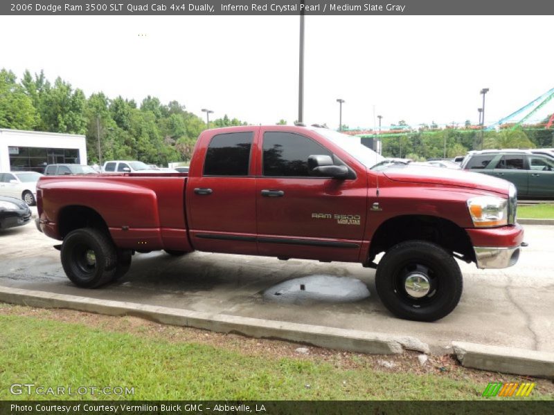 Inferno Red Crystal Pearl / Medium Slate Gray 2006 Dodge Ram 3500 SLT Quad Cab 4x4 Dually