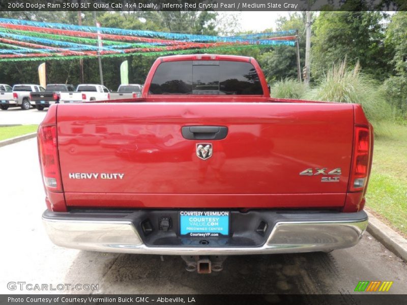 Inferno Red Crystal Pearl / Medium Slate Gray 2006 Dodge Ram 3500 SLT Quad Cab 4x4 Dually