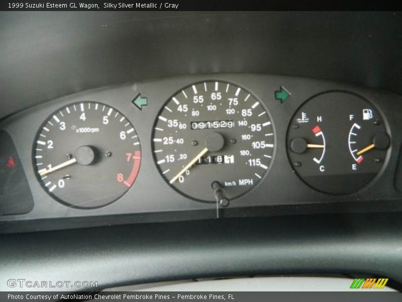 Silky Silver Metallic / Gray 1999 Suzuki Esteem GL Wagon