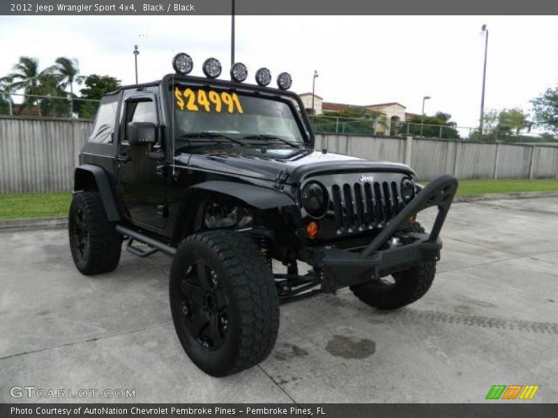 Black / Black 2012 Jeep Wrangler Sport 4x4