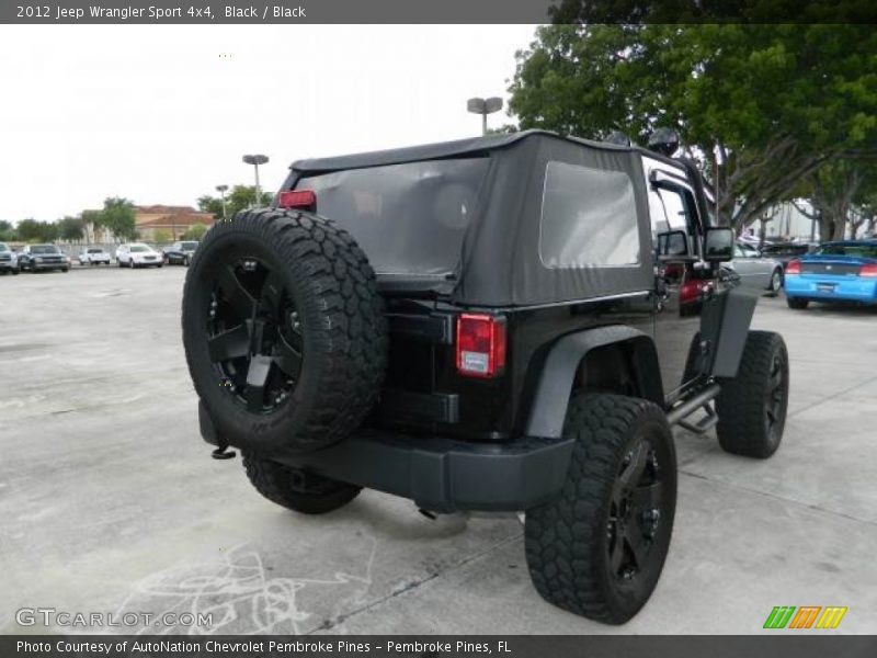 Black / Black 2012 Jeep Wrangler Sport 4x4