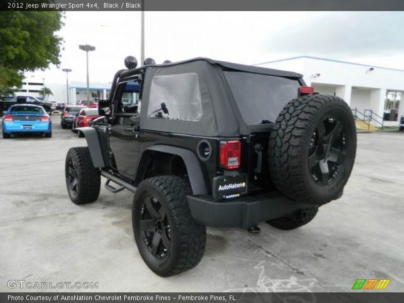 Black / Black 2012 Jeep Wrangler Sport 4x4