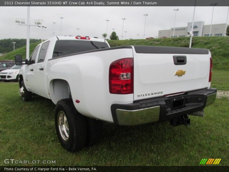 Summit White / Dark Titanium 2013 Chevrolet Silverado 3500HD WT Crew Cab 4x4 Dually
