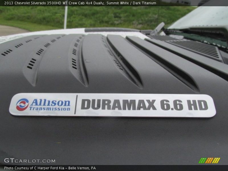 Summit White / Dark Titanium 2013 Chevrolet Silverado 3500HD WT Crew Cab 4x4 Dually