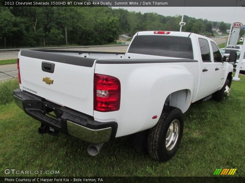 Summit White / Dark Titanium 2013 Chevrolet Silverado 3500HD WT Crew Cab 4x4 Dually