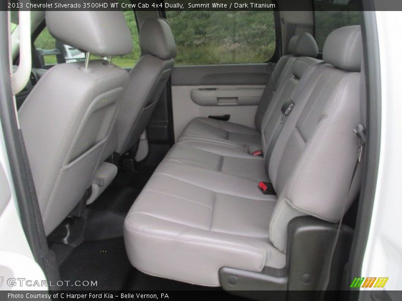 Rear Seat of 2013 Silverado 3500HD WT Crew Cab 4x4 Dually
