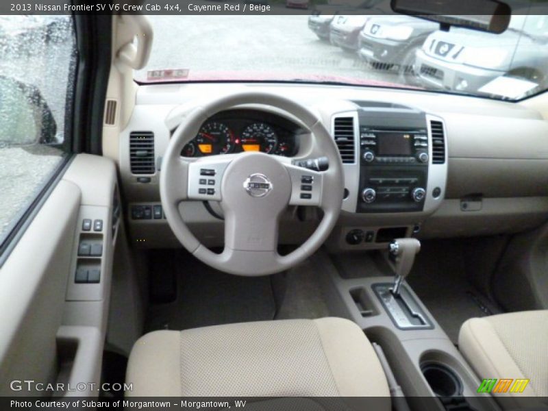 Cayenne Red / Beige 2013 Nissan Frontier SV V6 Crew Cab 4x4