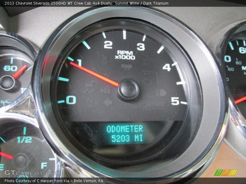 Summit White / Dark Titanium 2013 Chevrolet Silverado 3500HD WT Crew Cab 4x4 Dually