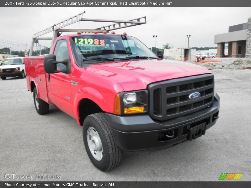 Red Clearcoat / Medium Flint 2007 Ford F250 Super Duty XL Regular Cab 4x4 Commercial