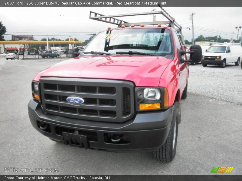 Red Clearcoat / Medium Flint 2007 Ford F250 Super Duty XL Regular Cab 4x4 Commercial