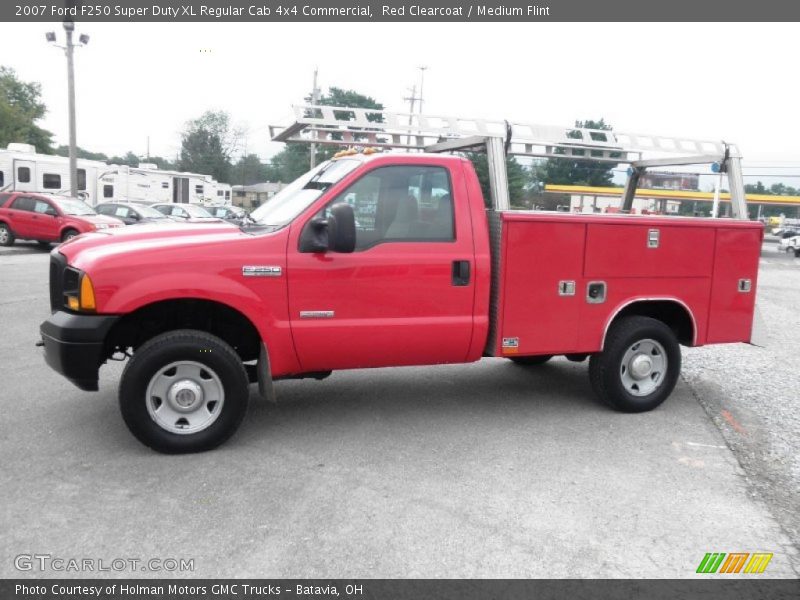  2007 F250 Super Duty XL Regular Cab 4x4 Commercial Red Clearcoat