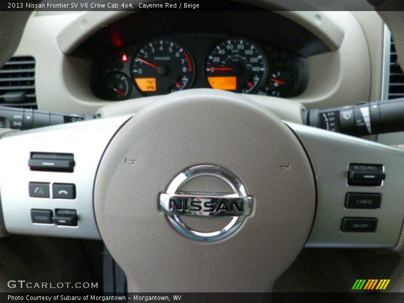 Cayenne Red / Beige 2013 Nissan Frontier SV V6 Crew Cab 4x4