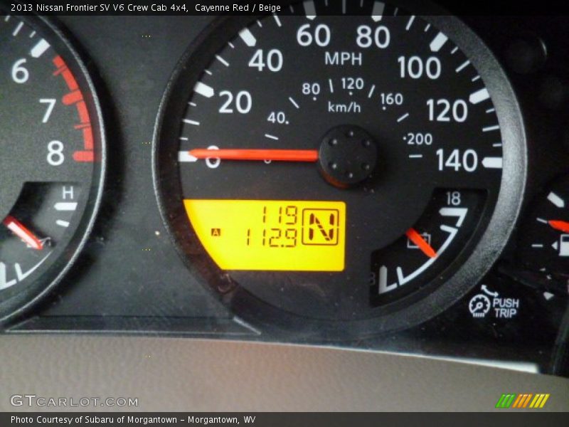 Cayenne Red / Beige 2013 Nissan Frontier SV V6 Crew Cab 4x4