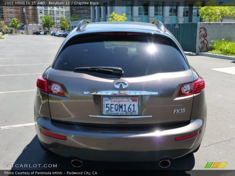 Beryllium 16 / Graphite Black 2003 Infiniti FX 35 AWD