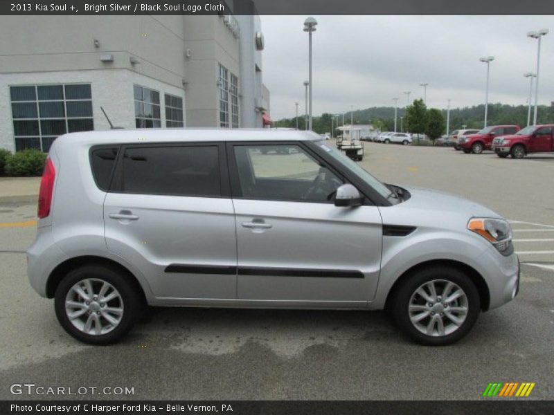 Bright Silver / Black Soul Logo Cloth 2013 Kia Soul +