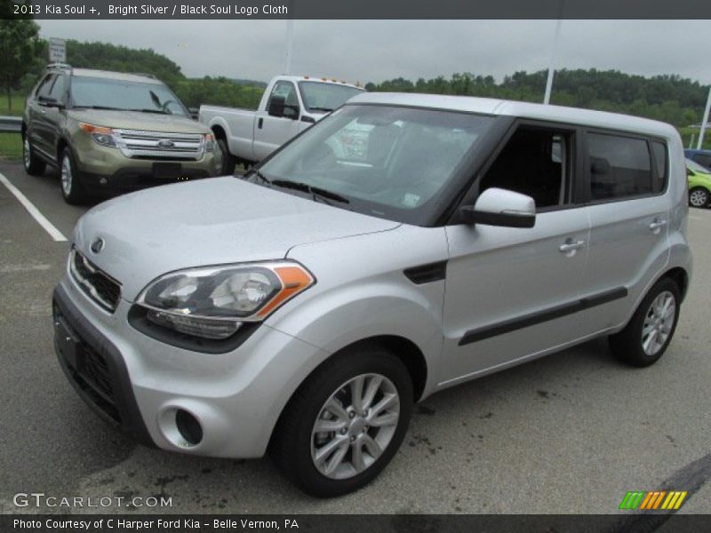 Bright Silver / Black Soul Logo Cloth 2013 Kia Soul +