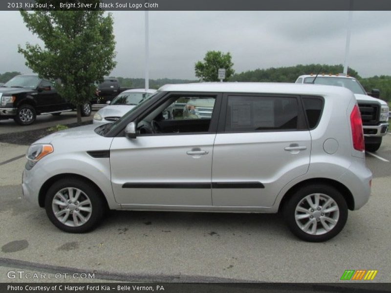 Bright Silver / Black Soul Logo Cloth 2013 Kia Soul +