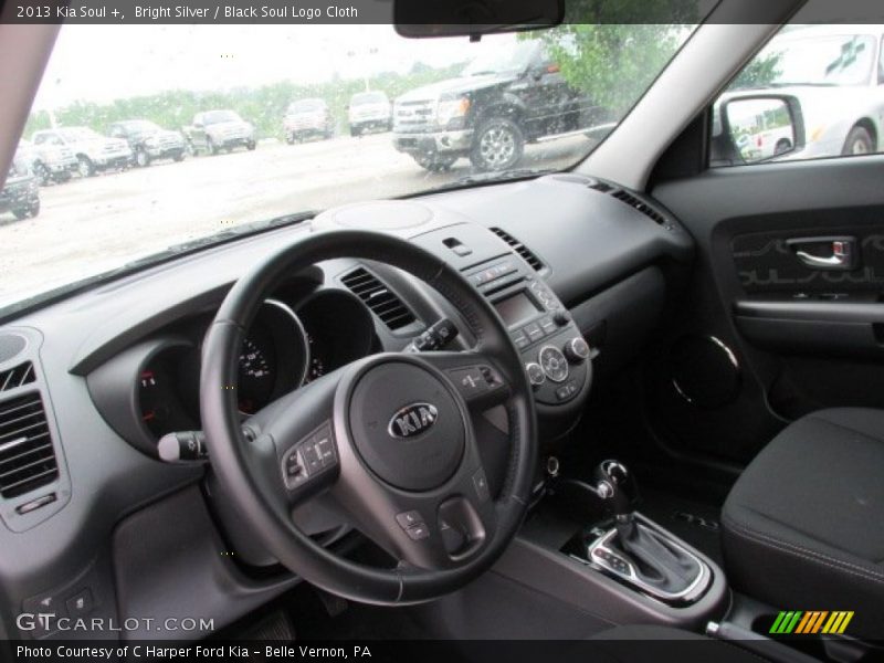 Bright Silver / Black Soul Logo Cloth 2013 Kia Soul +