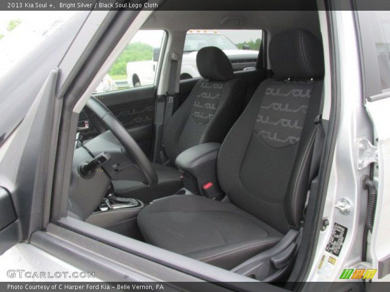 Bright Silver / Black Soul Logo Cloth 2013 Kia Soul +