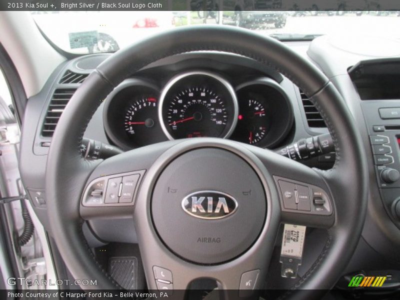 Bright Silver / Black Soul Logo Cloth 2013 Kia Soul +