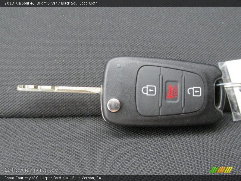 Bright Silver / Black Soul Logo Cloth 2013 Kia Soul +